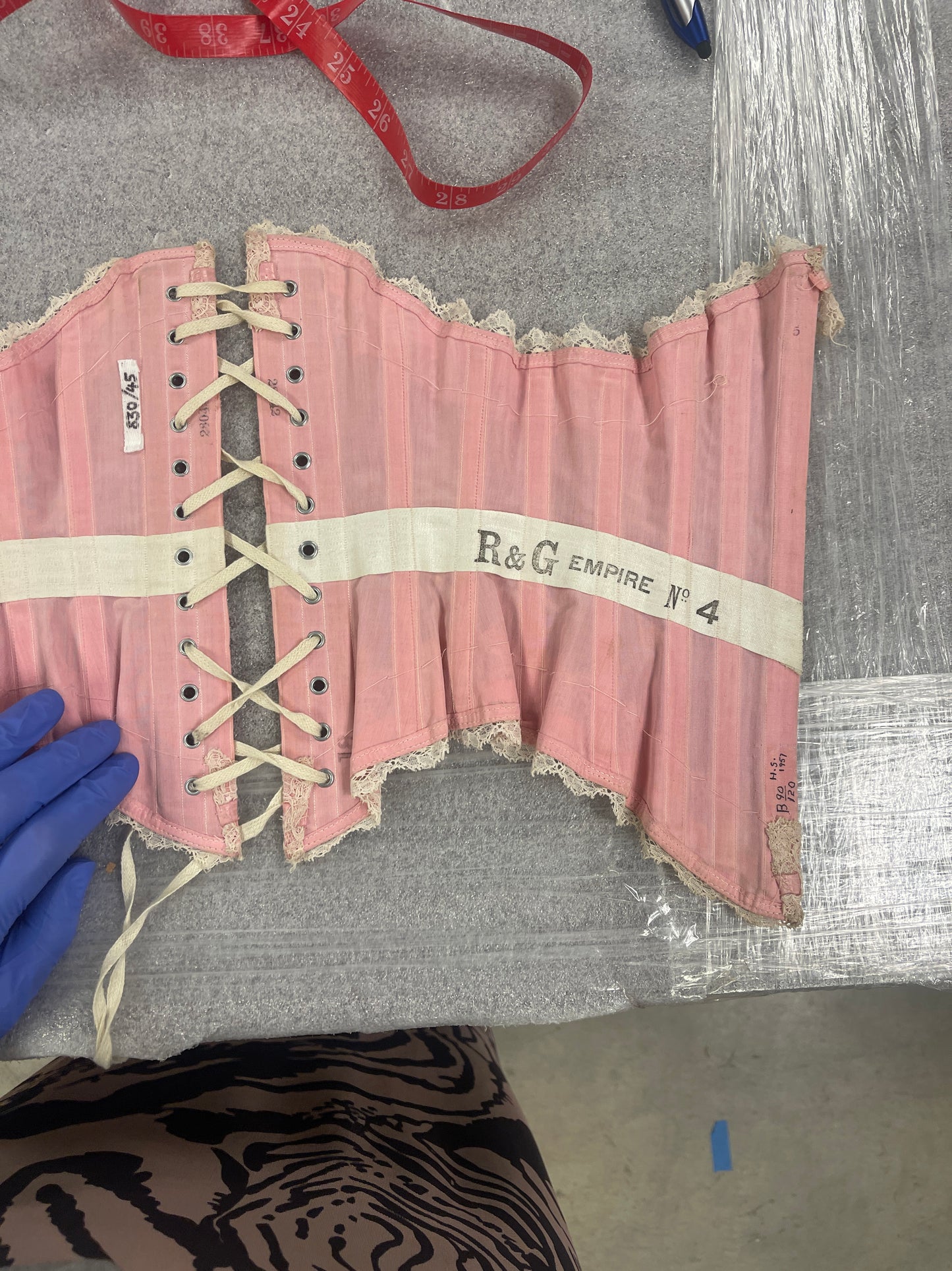 picture of historical corset in the museum