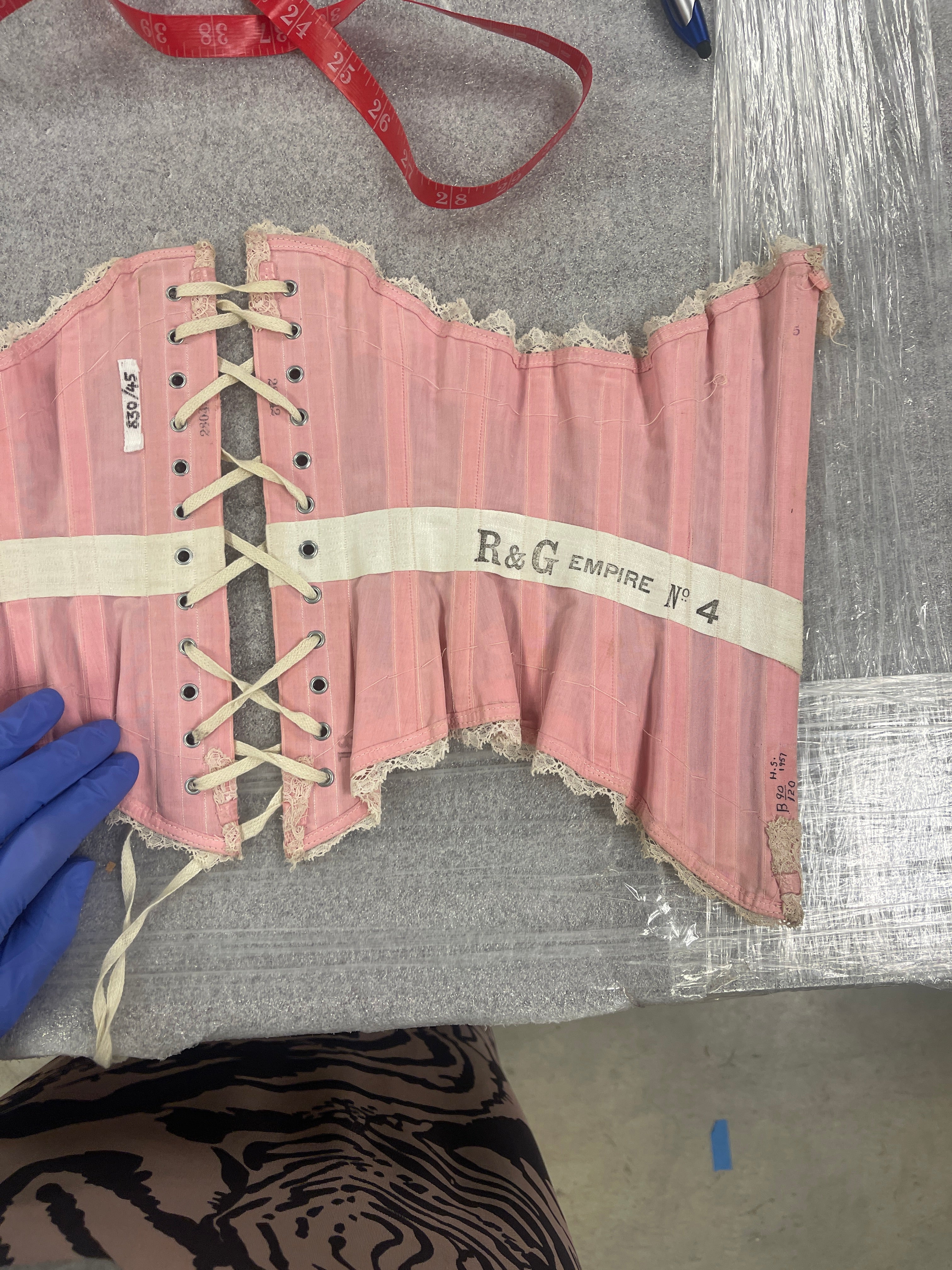 picture of historical corset in the museum