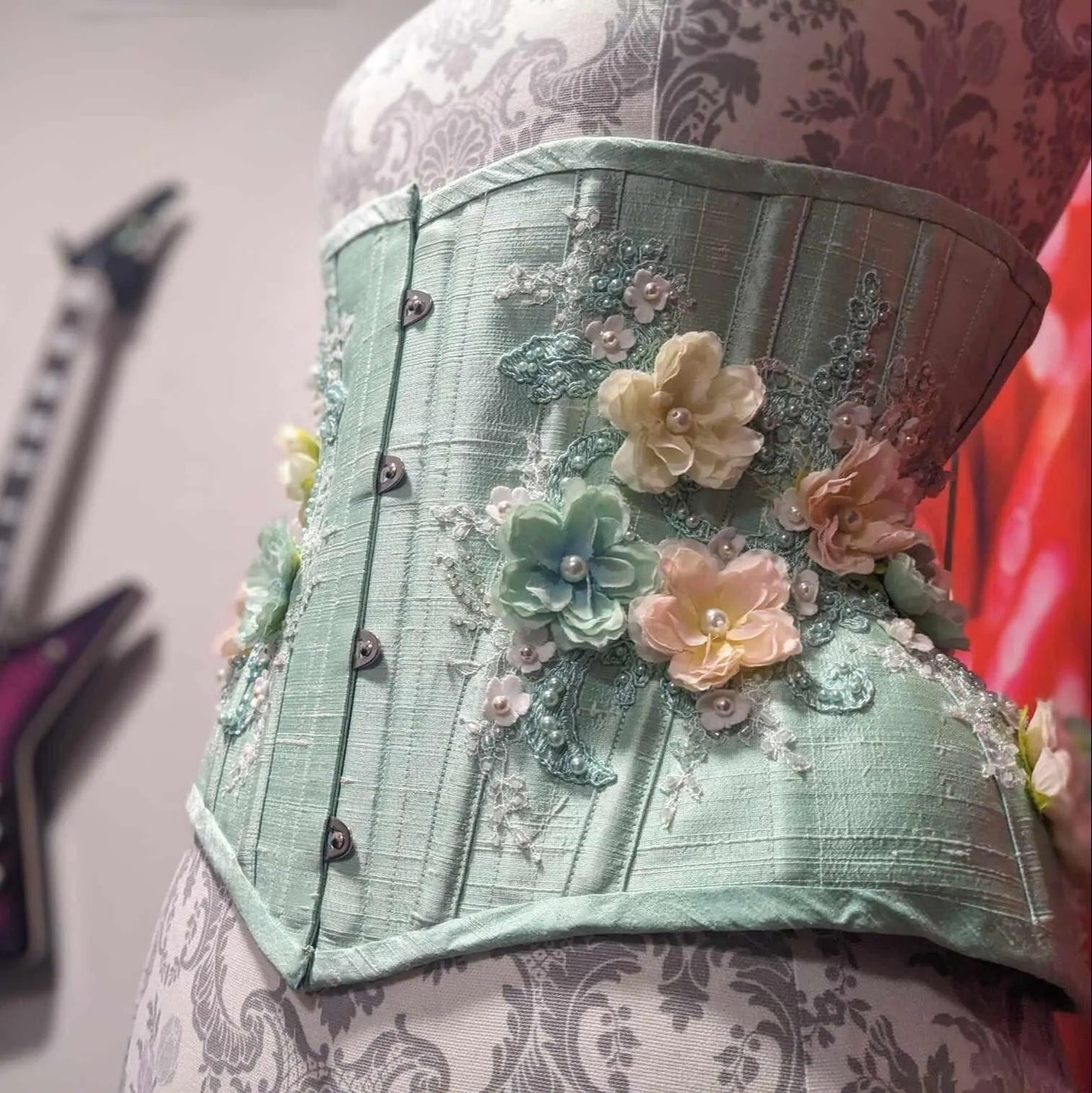Spring Dupioni Underbust Corset 26" Waist