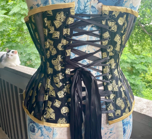 Dungeons and Dragons Dice Underbust Corset 25" Waist
