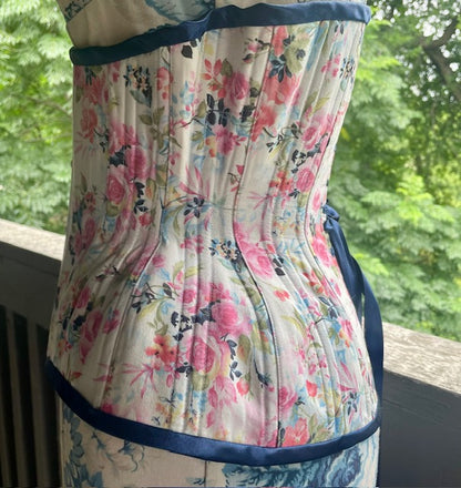 Cotton and Coutil Underbust Corset 25" waist