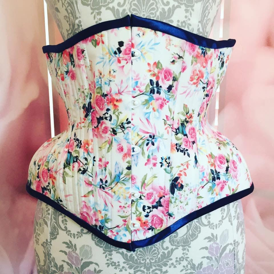 Cotton and Coutil Underbust Corset 25" waist