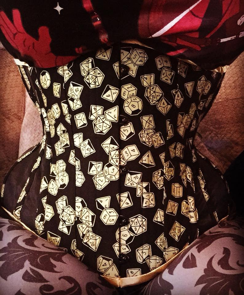 Dungeons and Dragons Dice Underbust Corset 25" Waist