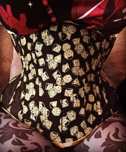 Dungeons and Dragons Dice Underbust Corset 25" Waist